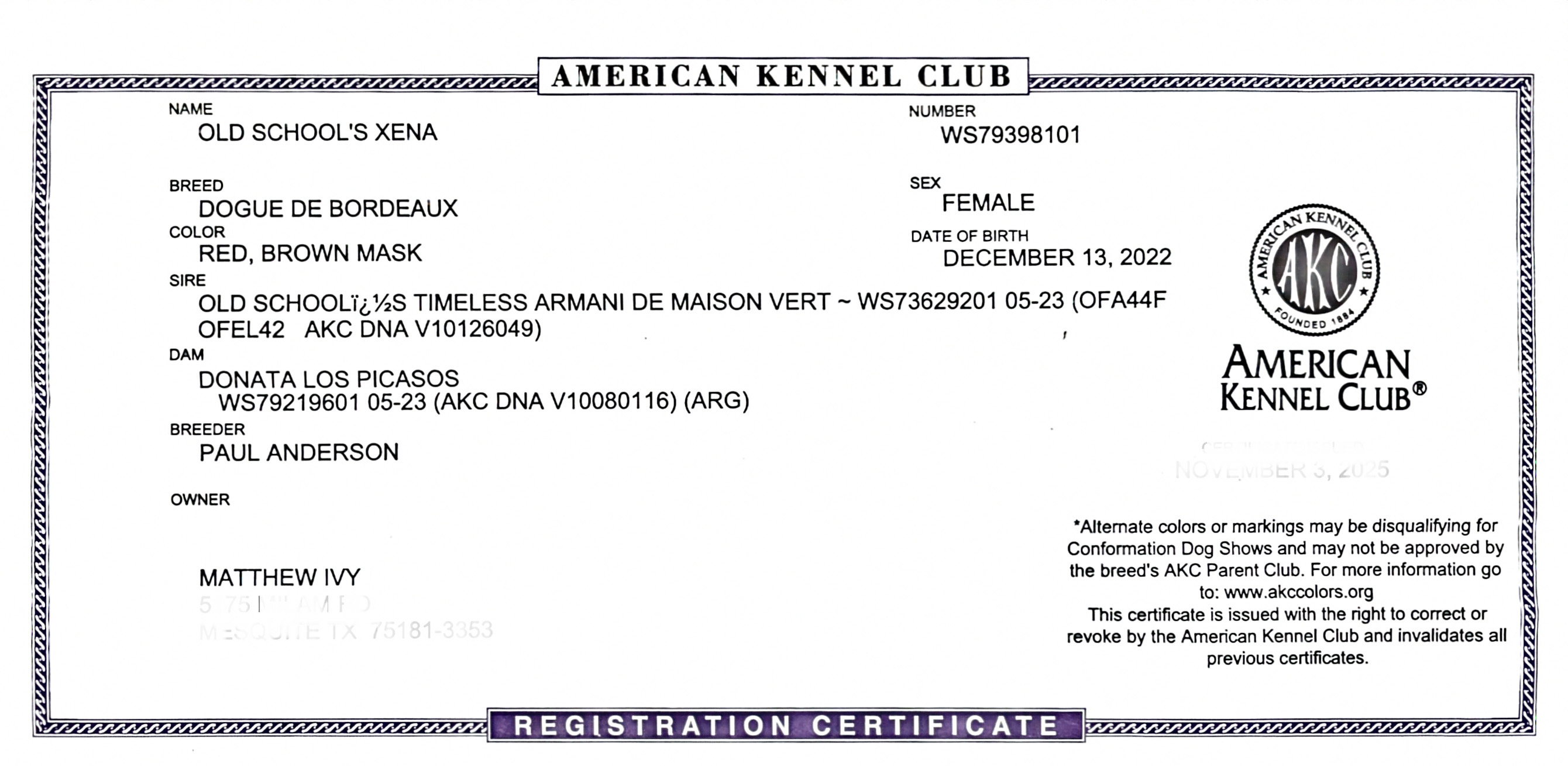 Xena registration